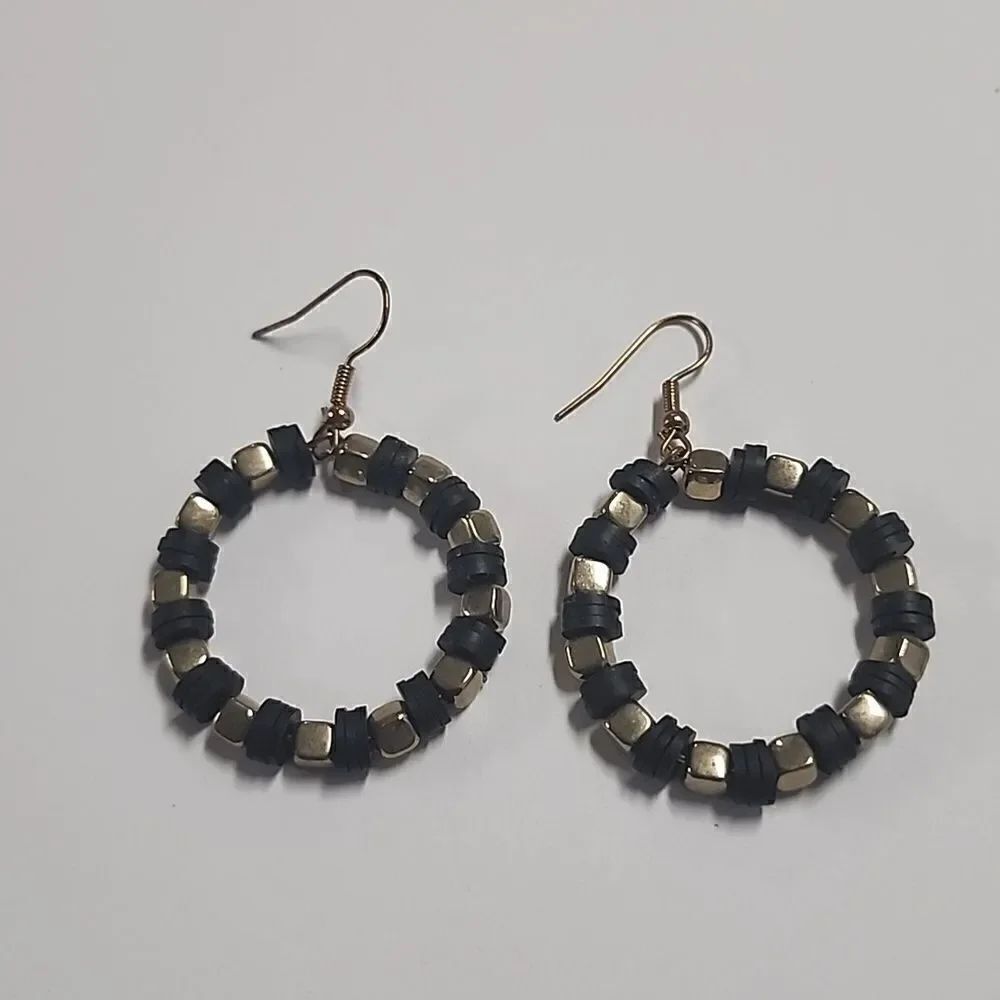 Heishi Bead Hoop Earrings